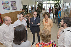 El consejero Catalán en el actual instituto Tierra Estella.