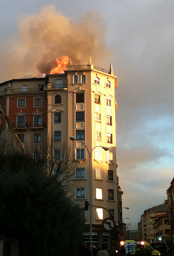 Incendio Pamplona