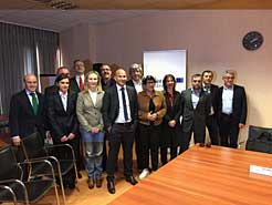 Izaskun Goñi con miembros del comité de programación de POCTEFA.