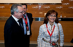El Presidente Sanz con la presidenta de la FAPE
