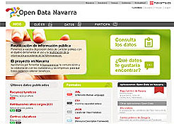 Página de entrada al portal Open Data