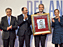 La Presidenta Barkos y el vicepresidente Ayerdi, con José María Zabala y José Antonio Sarría.