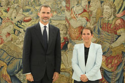 El Rey y la Presidenta Barkos.