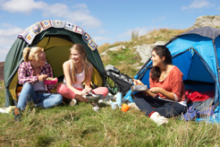 Jóvenes de acampada