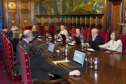 Imagen de una sesión del Gobierno foral.