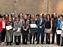 El vicepresidente Ayerdi y la directora general Izaskun Goñi, con parte de las empresas que han recibido diplomas.