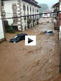 Imagen de una calle de Elizondo el pasado 4 de julio.
