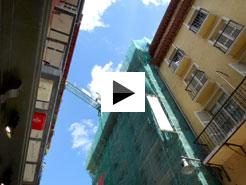 Viviendas en rehabilitación en el casco antiguo de Pamplona.