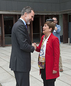 Barkos Lehendakariaren harrera Felipe VI.a Erregeari. 