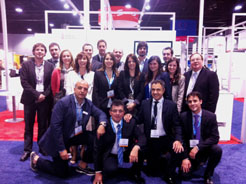 Representantes del Gobierno de Navarra y de empresas del sector eólico en la feria Windpower 2012 de Atlanta