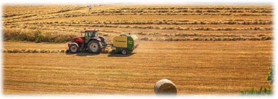 Tractor trabajando la tierra