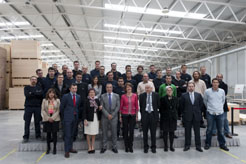 La Presidenta Barcina asiste a la inauguración de la planta de MEC en Falces.