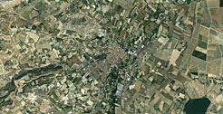Imagen aérea de Tudela y su comarca.