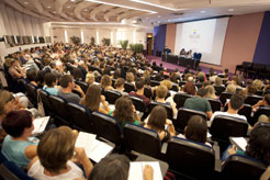 Imagen de la sala en el acto de esta tarde.