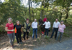 Agintariak, ekitaldira bertaratutakoekin.