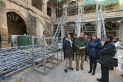 La Presidenta visita el claustro de Fitero