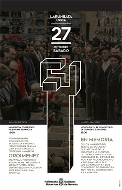 Cartel del acto de homenaje.