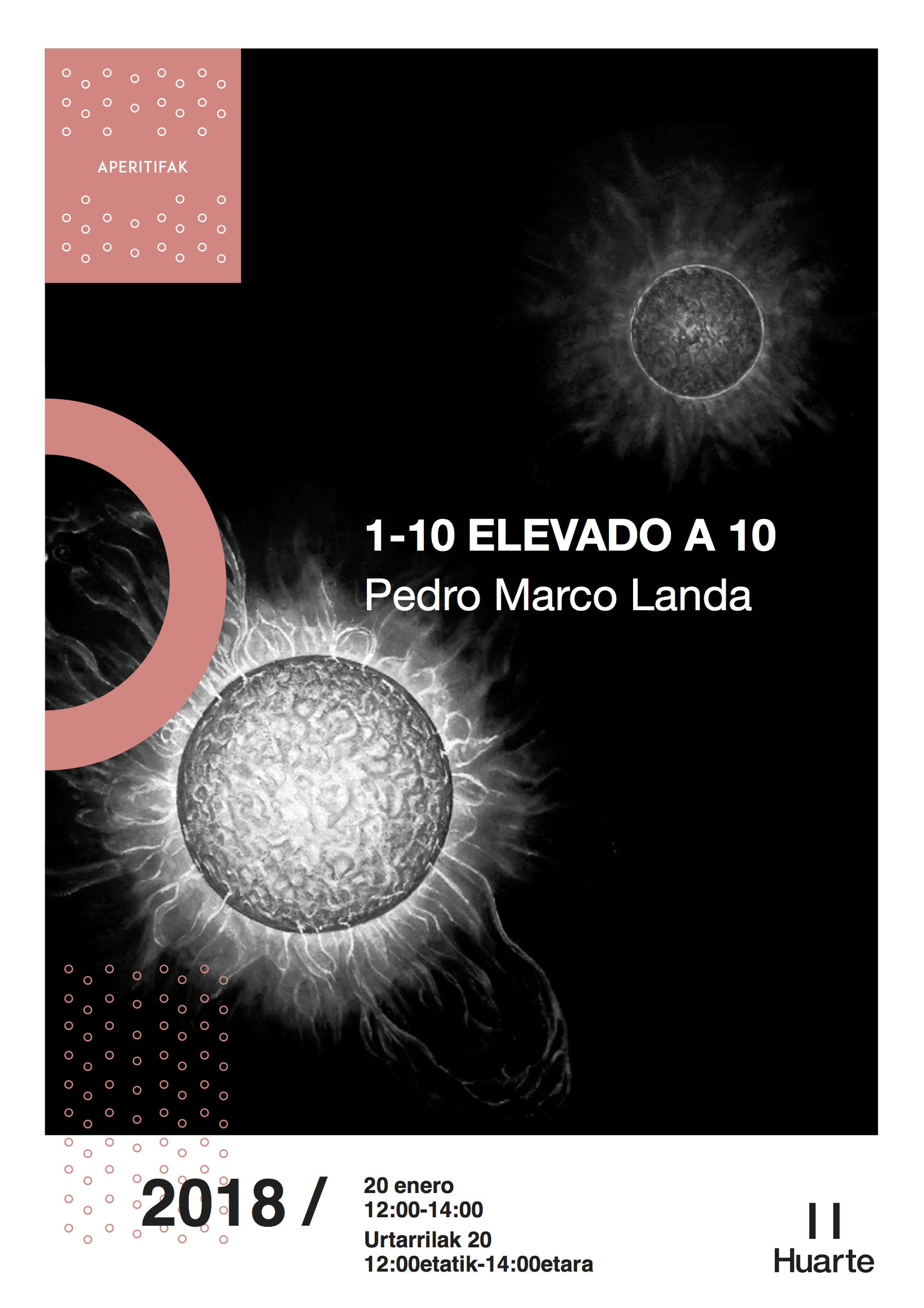 Cartel del programa Aperififak del Centro Huarte.