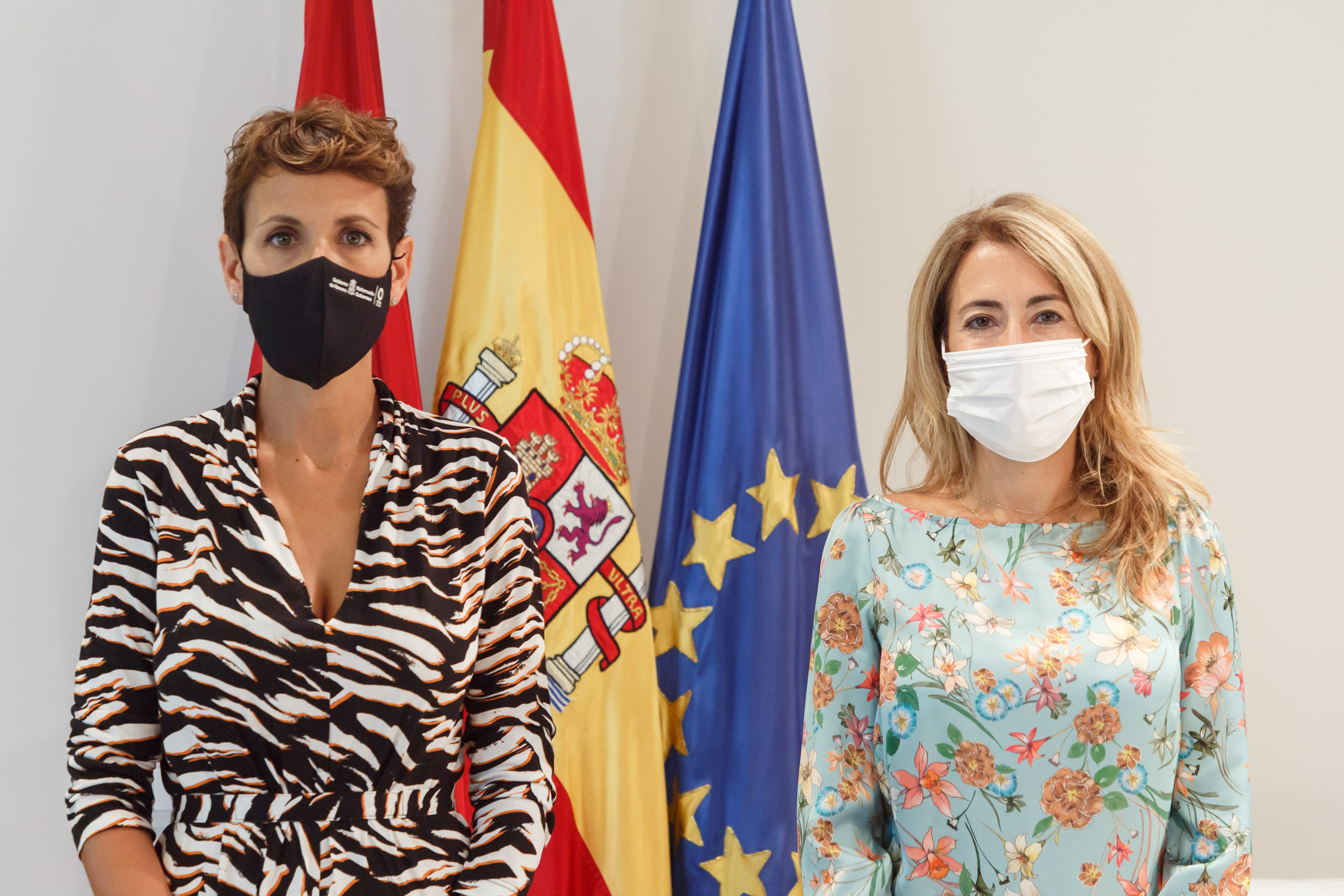 La Presidenta Chivite y la ministra Sánchez, en el Palacio de Navarra.