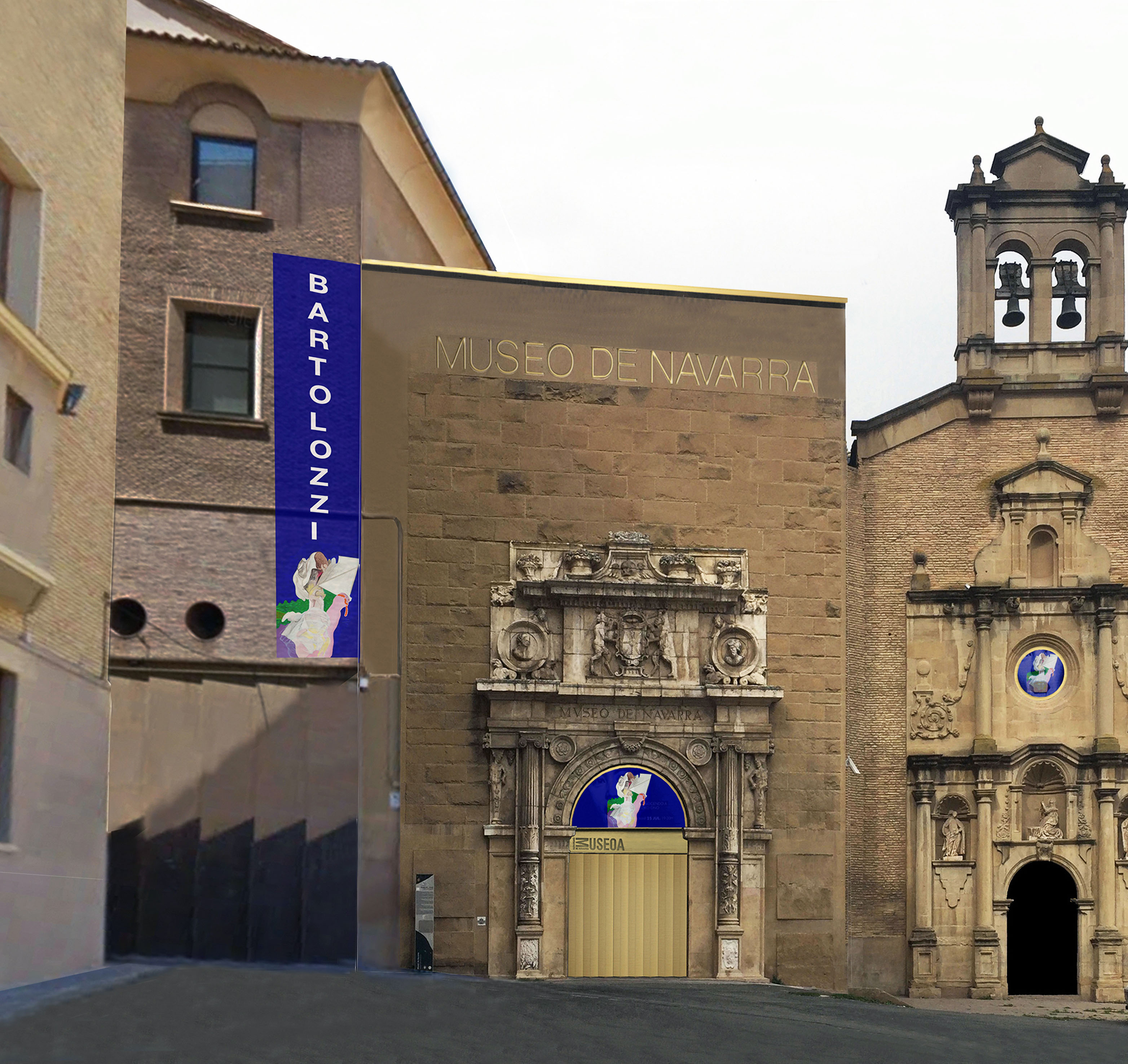 Fachada principal del Museo de Navarra.