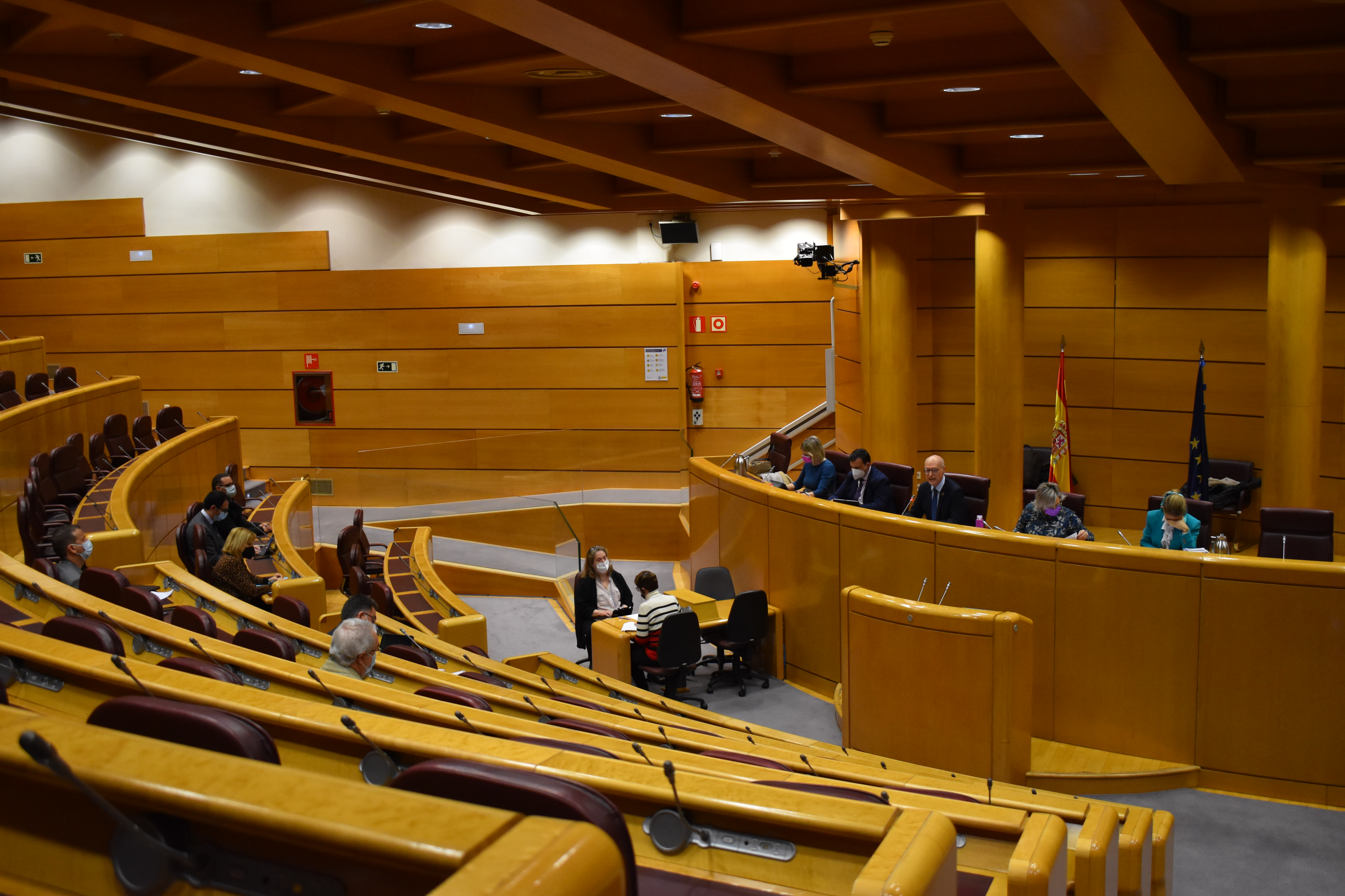 Andrés Carbonero durante su intervención en la Comisión de Cooperación 
Internacional para el Desarrollo del Senado