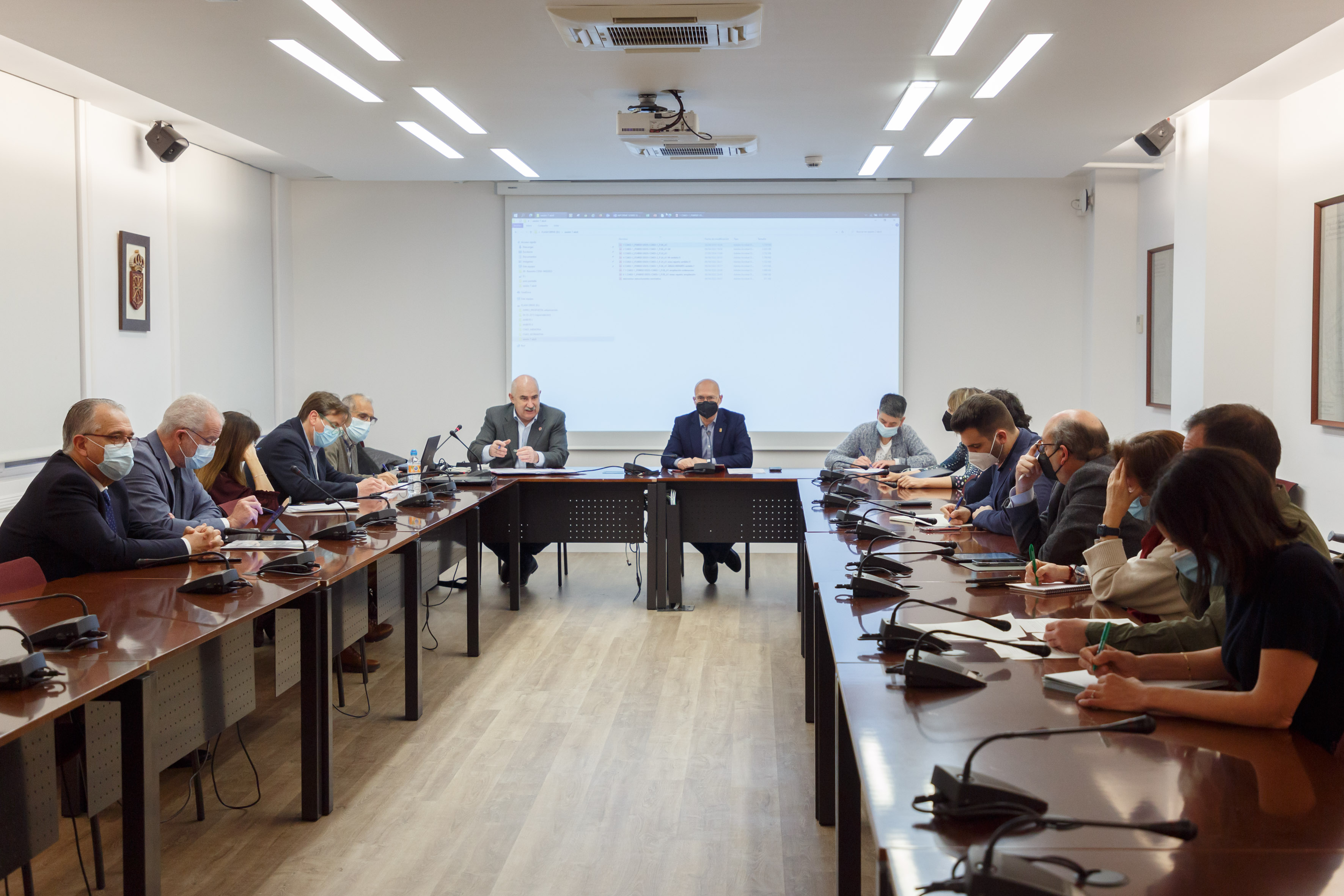 Imagen de la última reunión del Consorcio Alta Velocidad-Comarca de 
Pamplona.