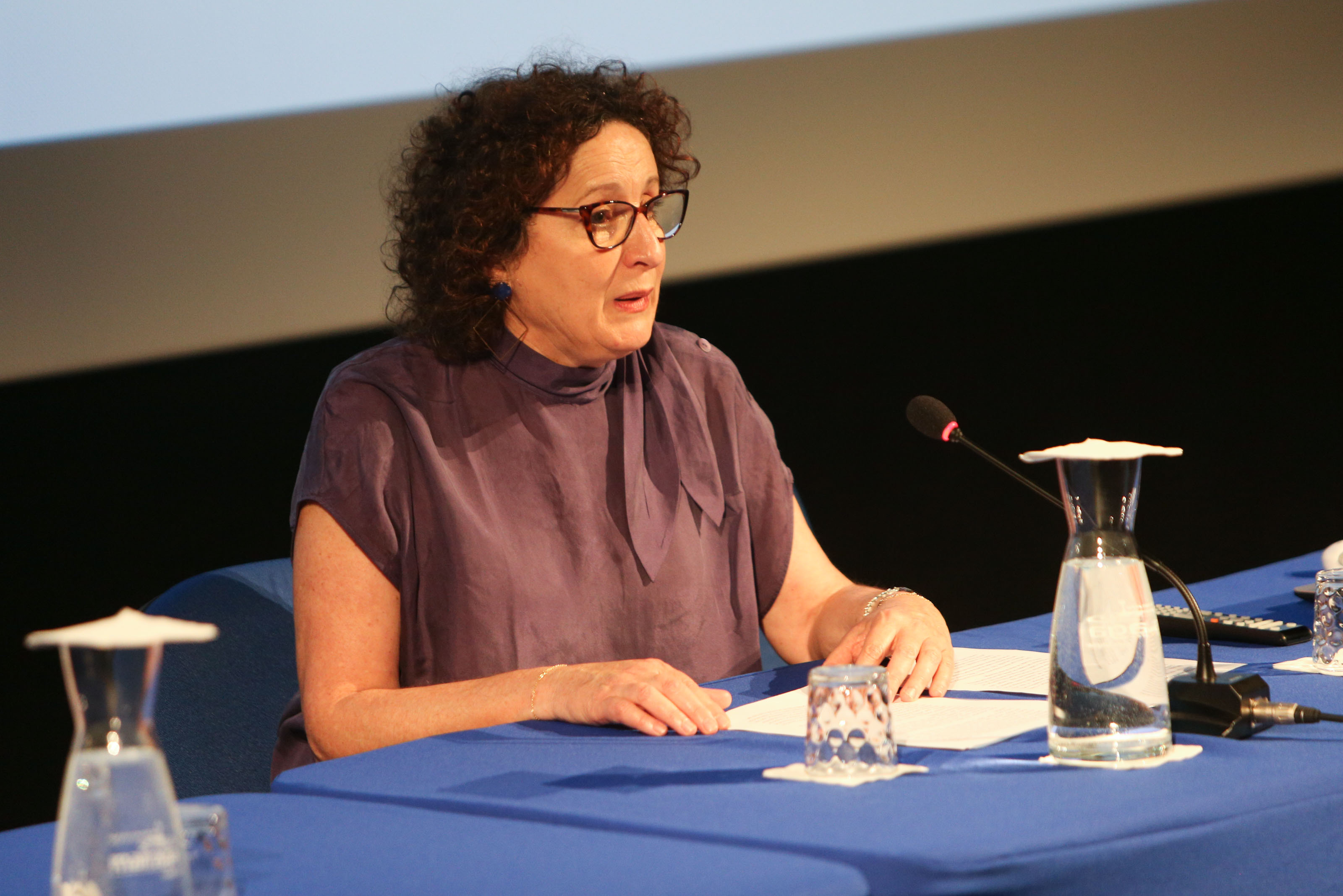 La consejera de Derechos Sociales, Mª Carmen Maeztu, en la presentación 
pública del centro.