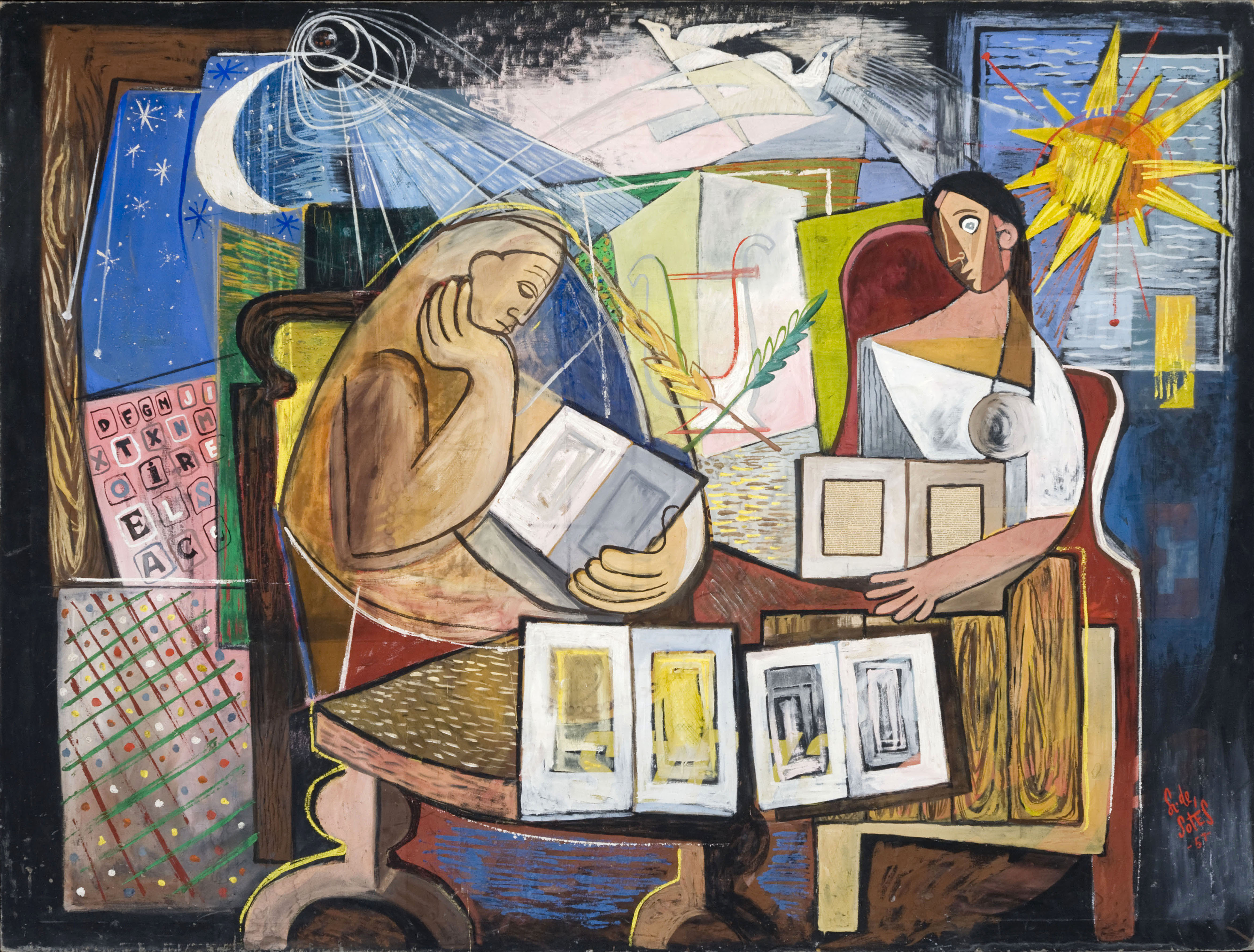 Museo de Navarra dos obras de la pintora Bartolozzi para una de mujeres artistas en Madrid
