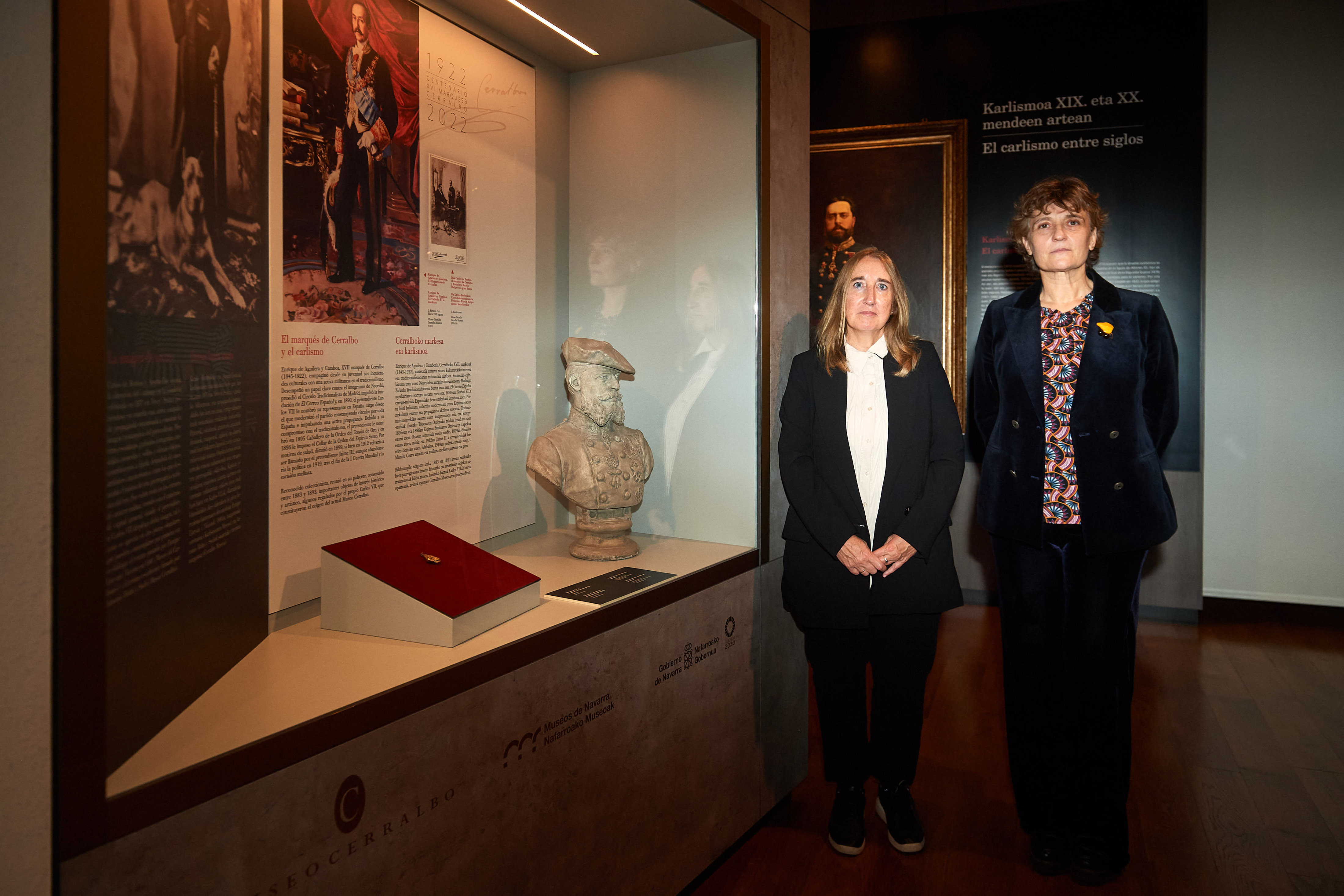 Susana Irigaray, directora del Servicio de Museos del Gobierno de Navarra, 
y Carmen Jiménez, directora del Museo Cerralbo de Madrid.