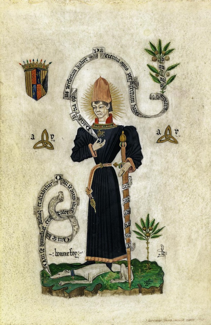 Imagen miniatura del Príncipe de Viana hacia 1480.