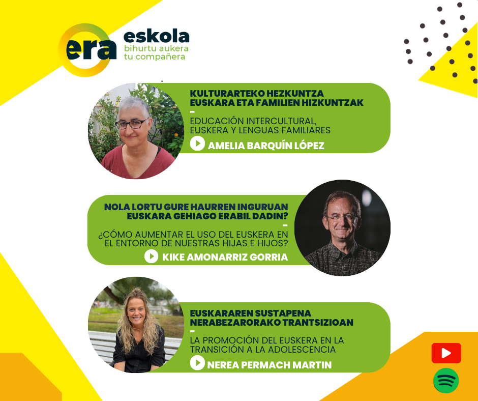 Imagen del artículo Euskarabidea y los servicios de euskera de las entidades locales organizan la tercera edición de ERA Eskola, formación para madres y padres