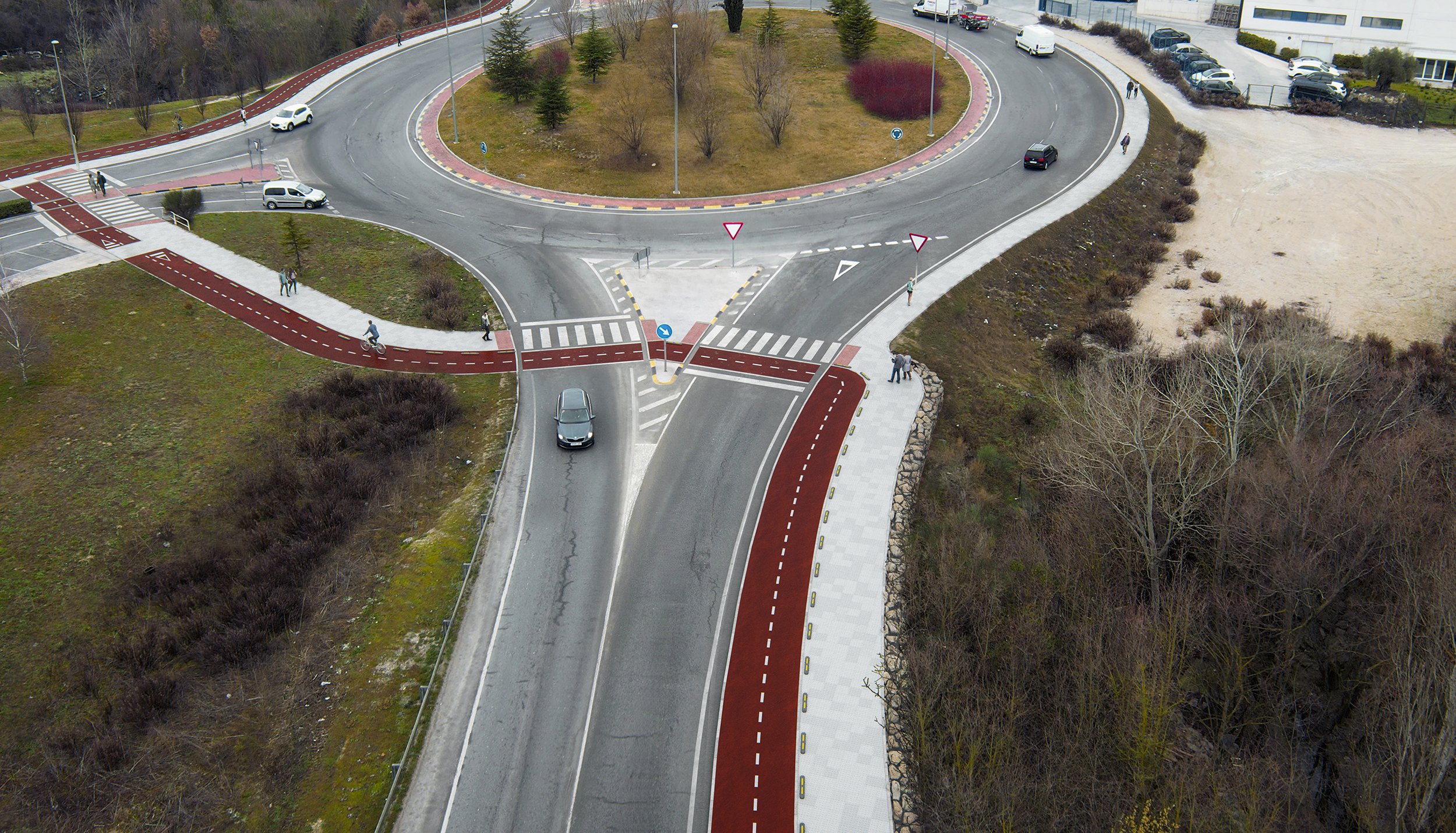 Imagen del artículo Cohesión Territorial licita por 2,1 millones de euros el carril peatonal y ciclable que conectará Sarriguren, Huarte y Burlada