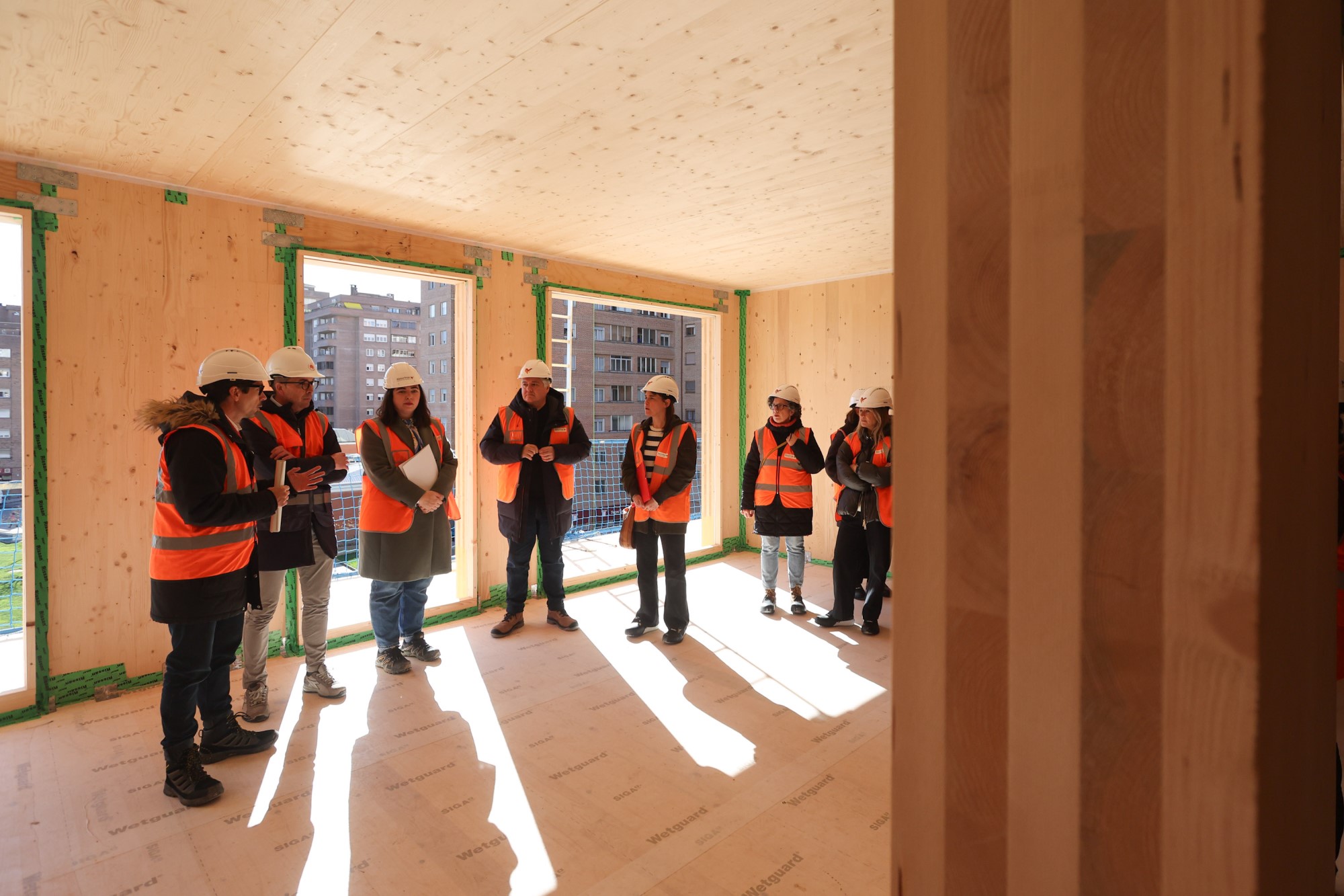 Imagen del artículo El Gobierno de Navarra avanza en la construcción en Azpilagaña del edificio en madera más alto de Navarra, que empleará 508 toneladas de este material sostenible