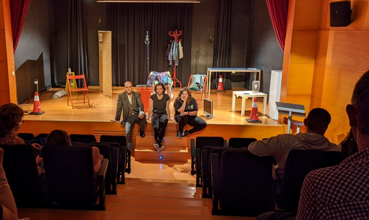 Un momento de la función teatral 'Noche de parti'.