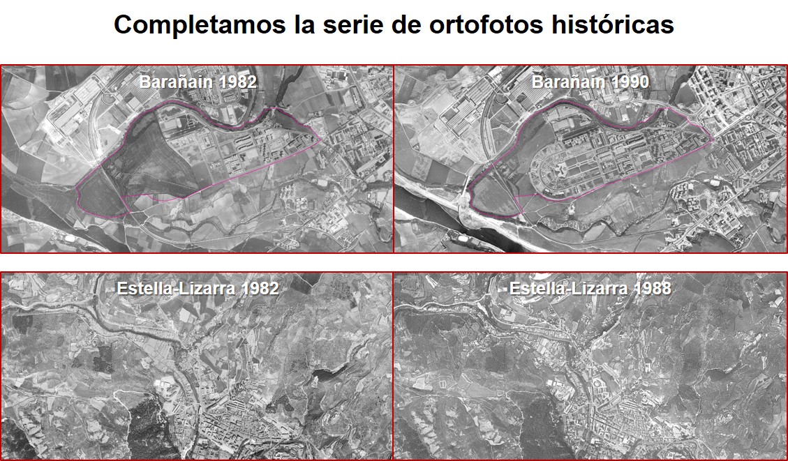 Completada la serie de ortofotos históricas de Navarra