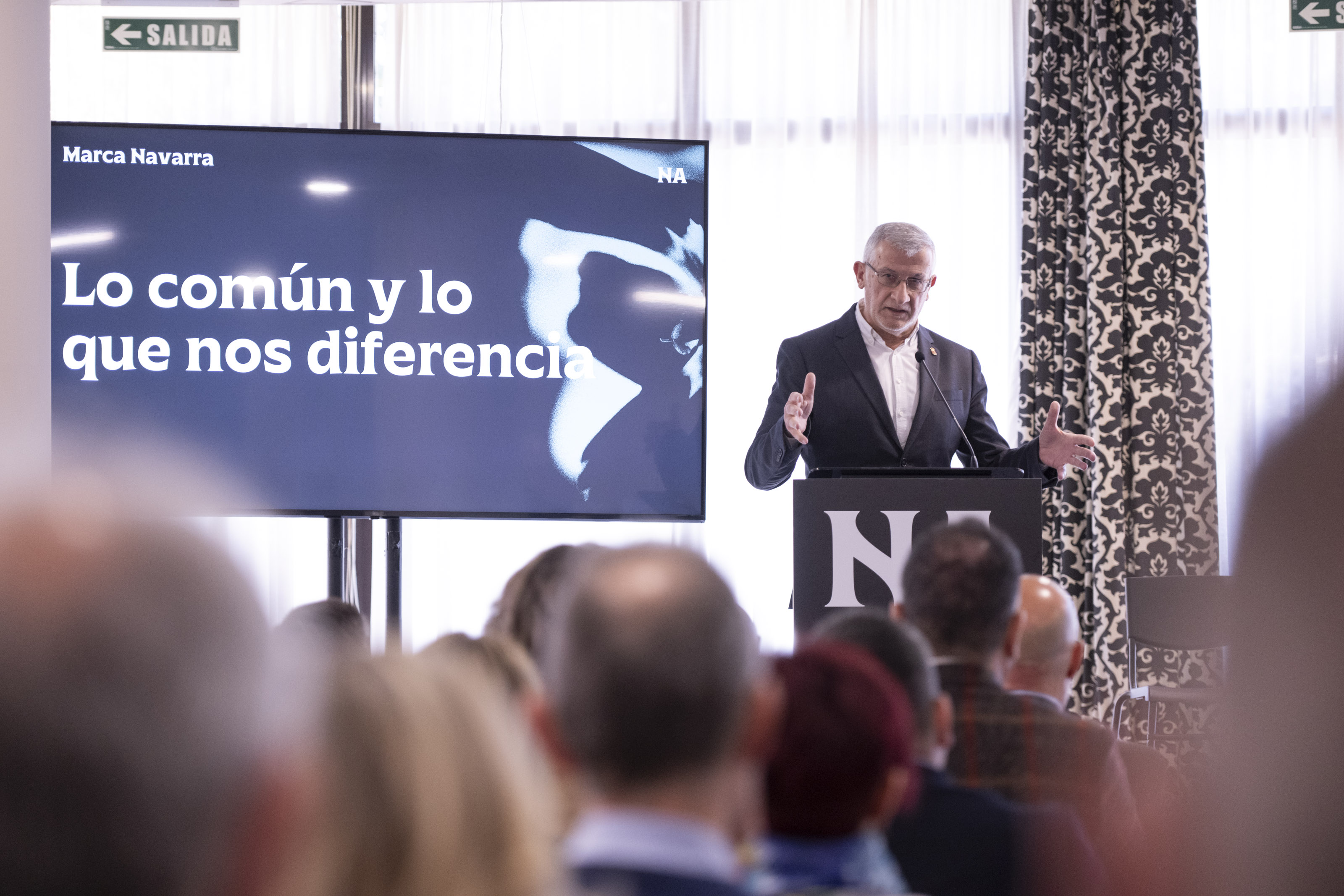 imagen El vicepresidente Taberna en la presentación de Marca Navarra en Tudela. 