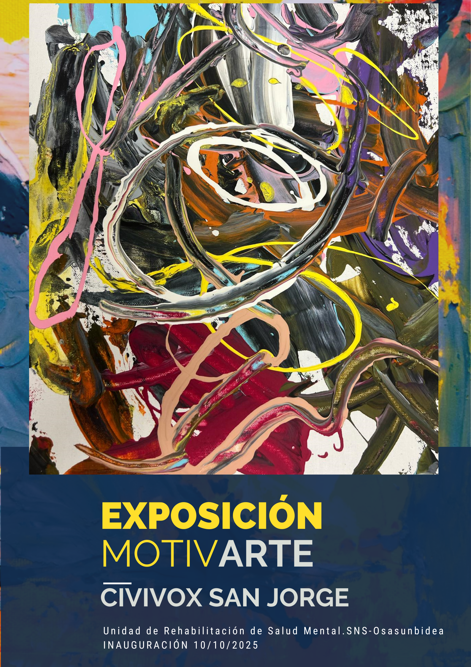 imagen Cartel de la exposición de obras elaborados por personas participantes en el programa.