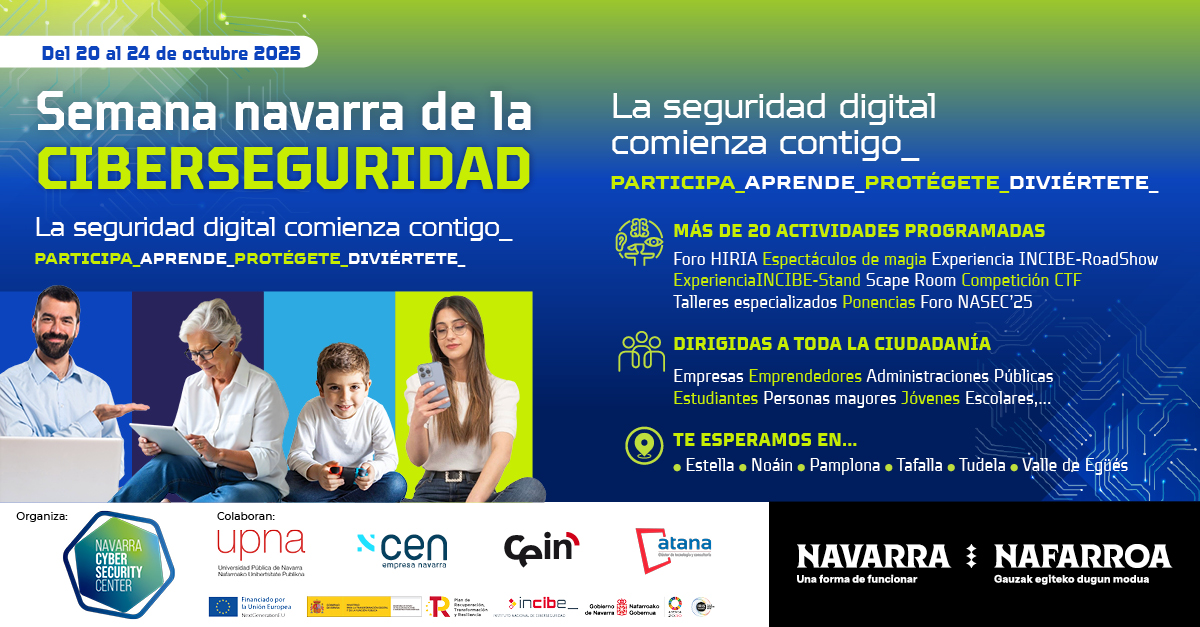 imagen Cartel de la Semana Navarra de la Ciberseguridad.
