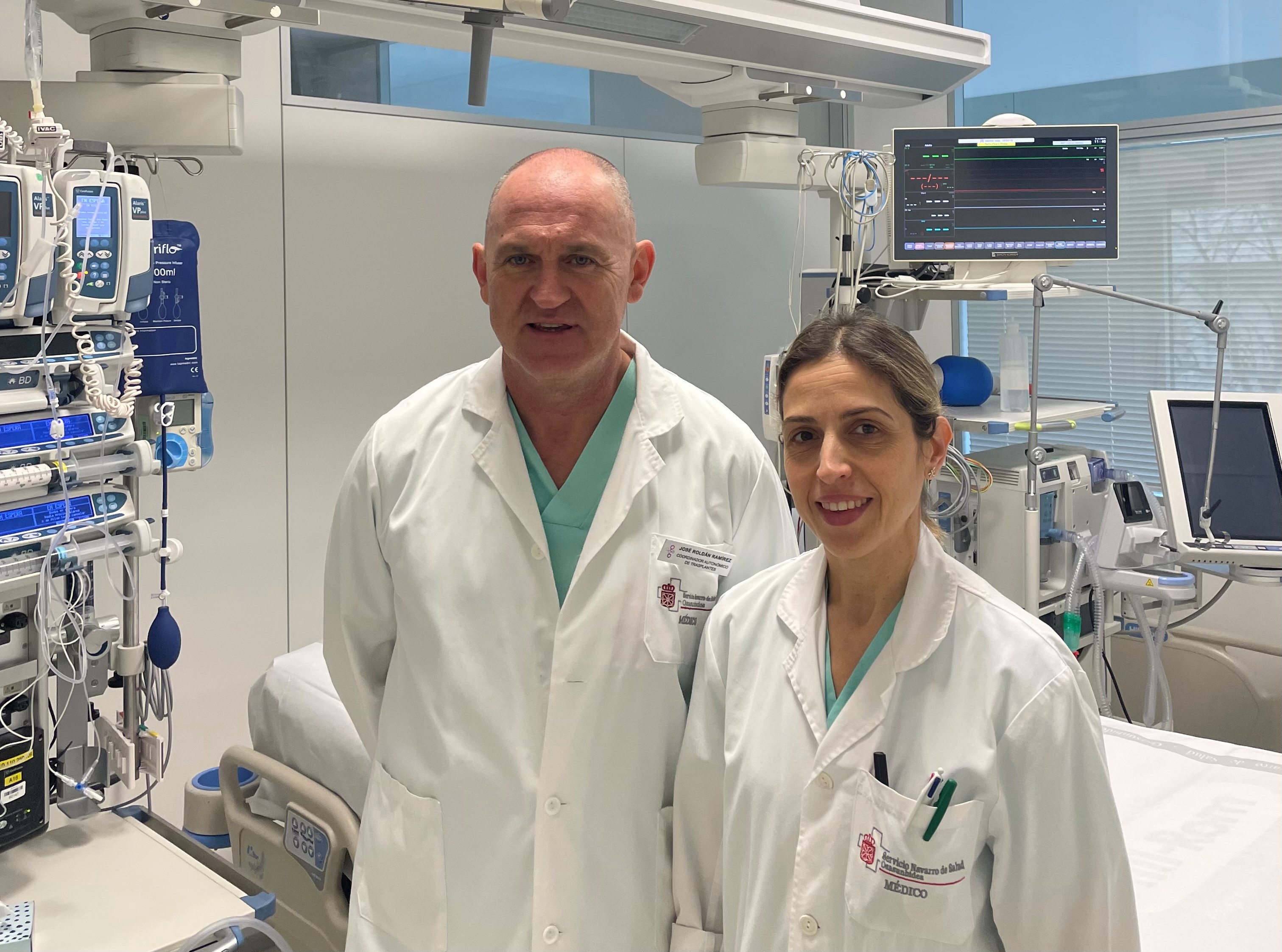 imagen José Roldán Ramírez, Coordinador Autonómico de Trasplantes de Navarra y&nbsp;María Barber Ansón, Responsable de la Coordinación Hospitalaria de Trasplantes del Hospital Universitario de Navarra.