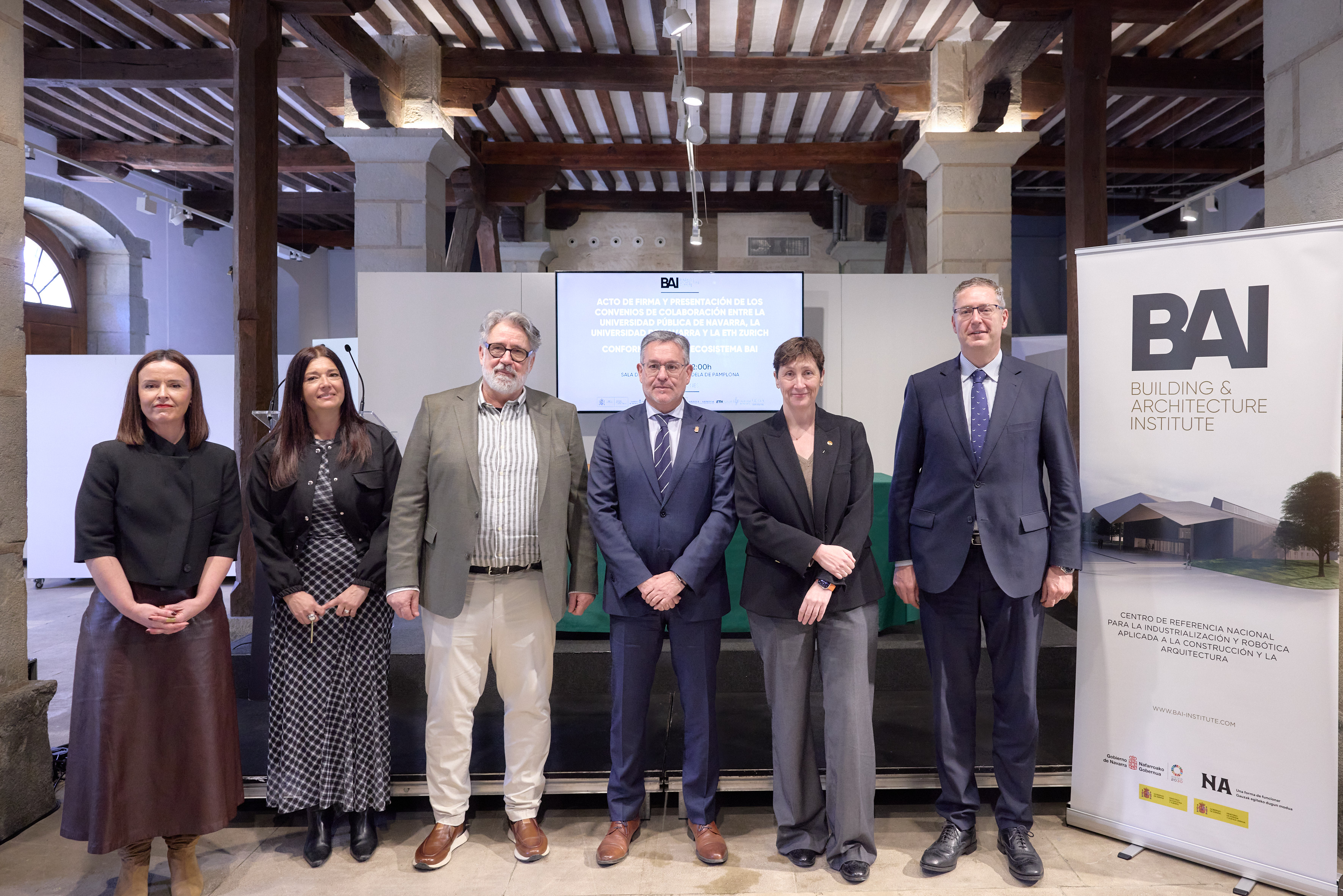 imagen El ecosistema del BAI se fortalece con la firma de convenios con la UPNA, la Universidad de Navarra y la ETH Zurich