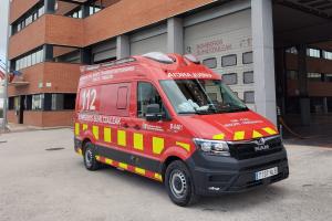 Nueva ambulancia de soporte vital básico para el parque de Tafalla